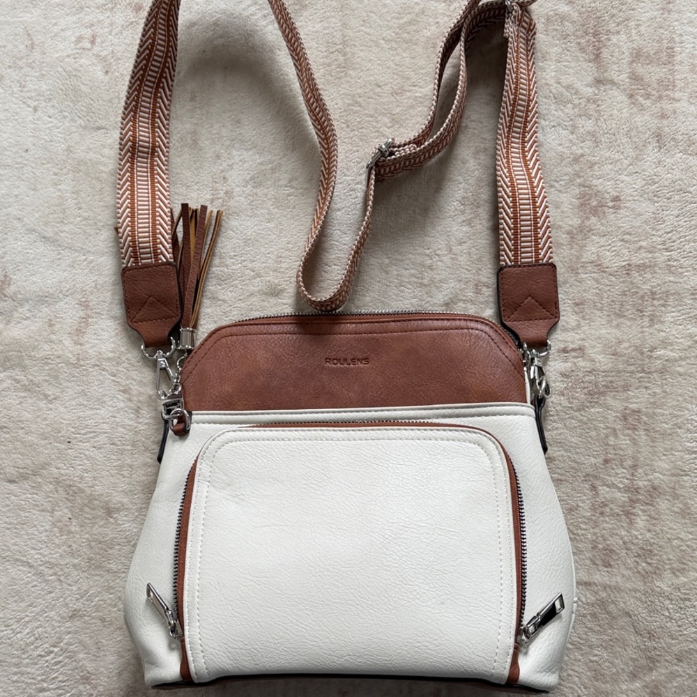 Roulens Crossbody Purse for Women Vegan Leather Medium Crossbody